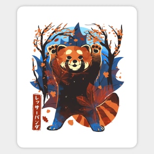 Red Panda in autumn Magnet